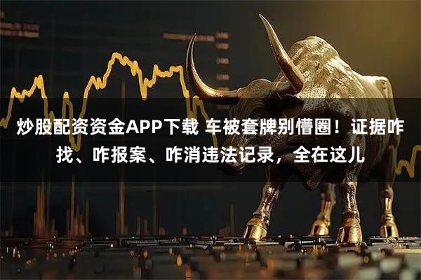 炒股配资资金APP下载 车被套牌别懵圈！证据咋找、咋报案、咋消违法记录，全在这儿